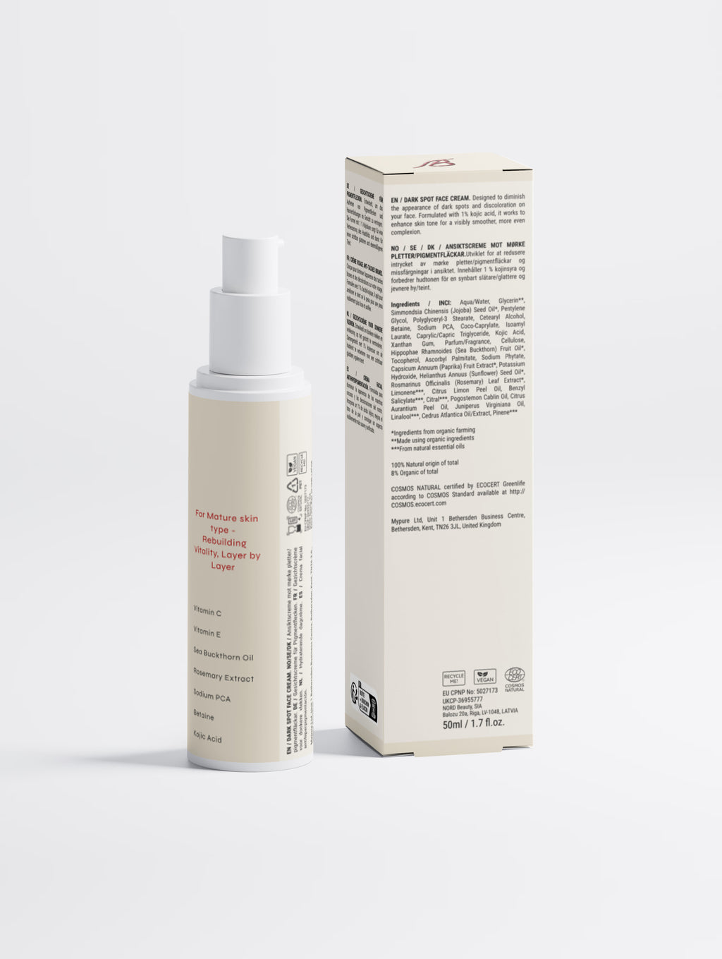 Dark Spot Face Cream with Kojic Acid