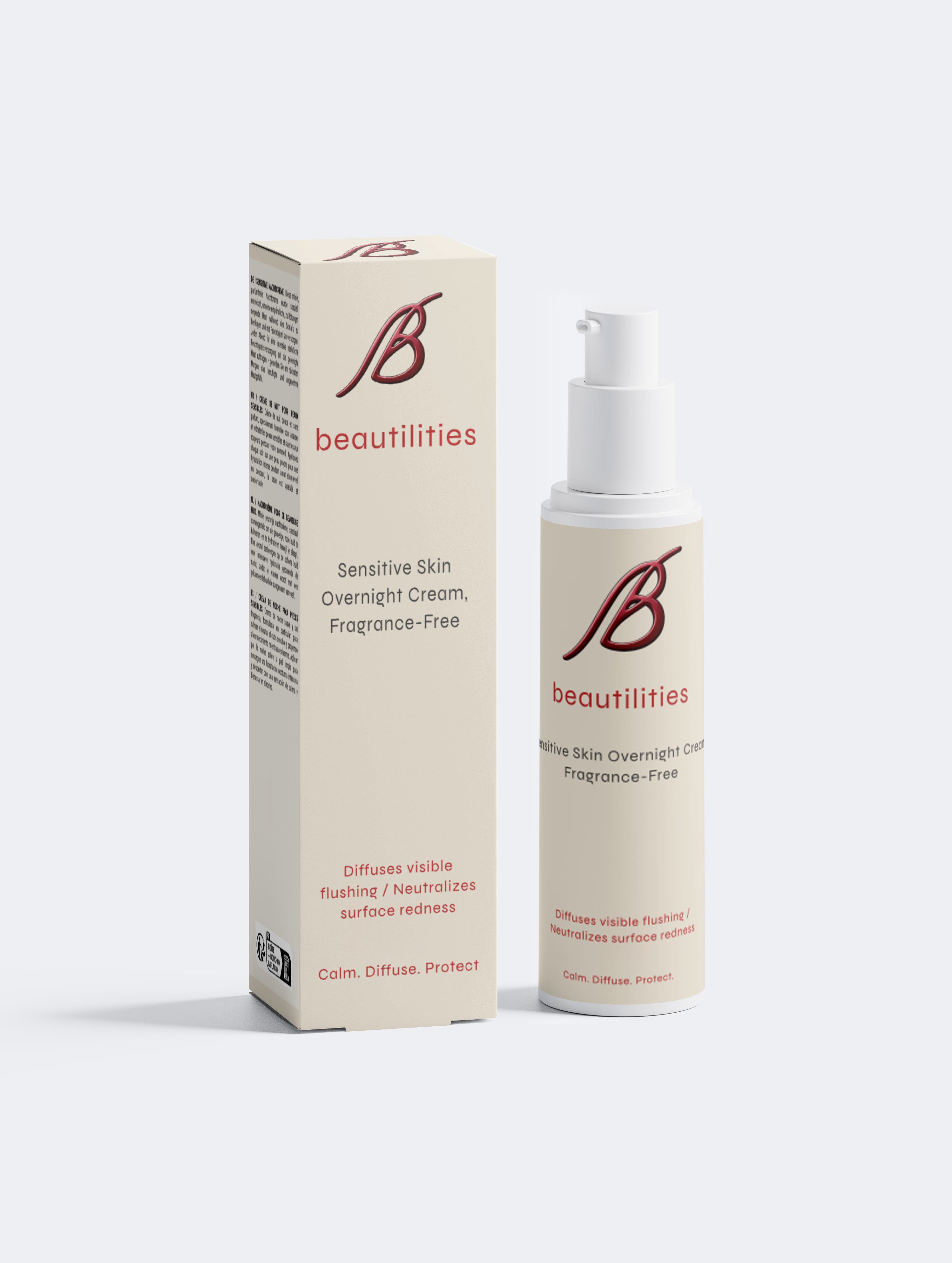 Sensitive Skin Overnight Cream, Fragrance-Free