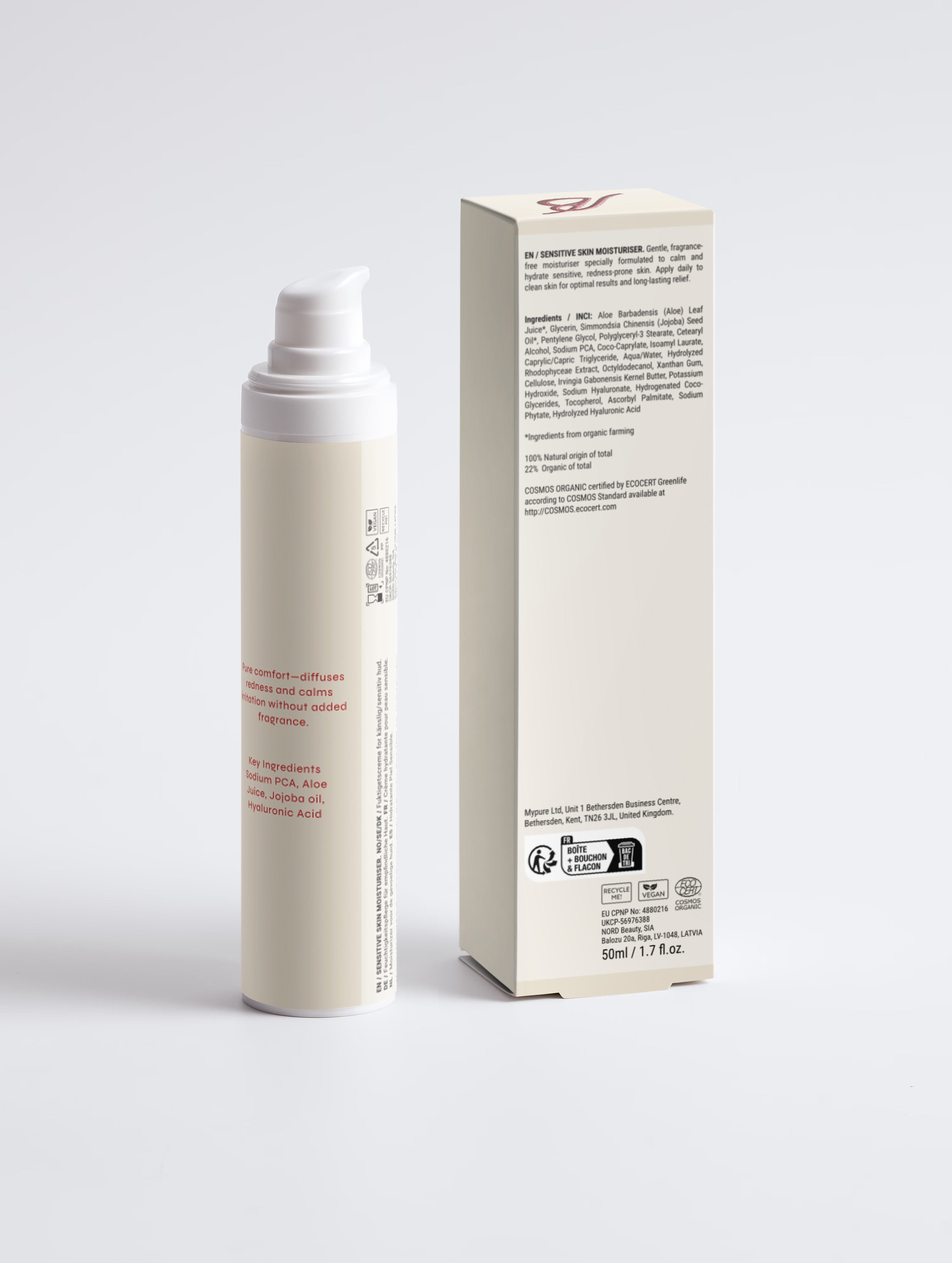 Sensitive Skin Moisturiser, Fragrance Free